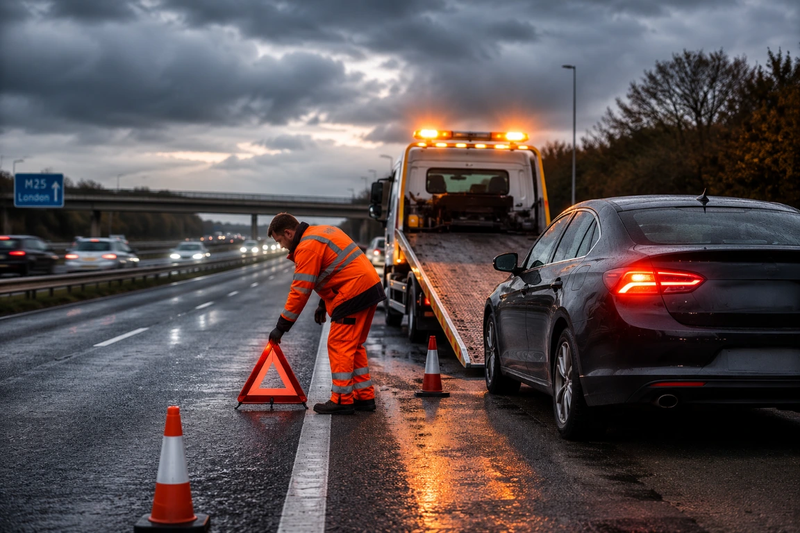 24 Hour Car Recovery Dubai tow truck recovering a vehicle